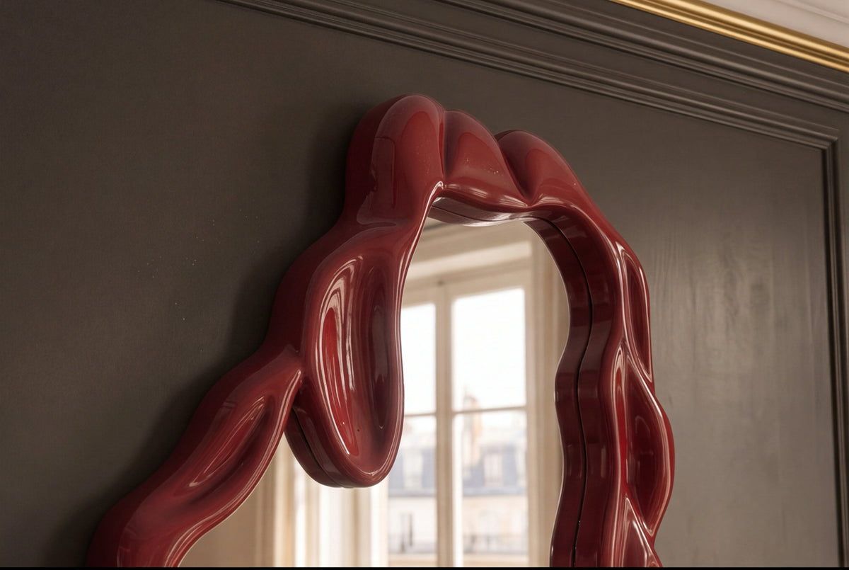 Wall mirror FLUIDUM 150cm red