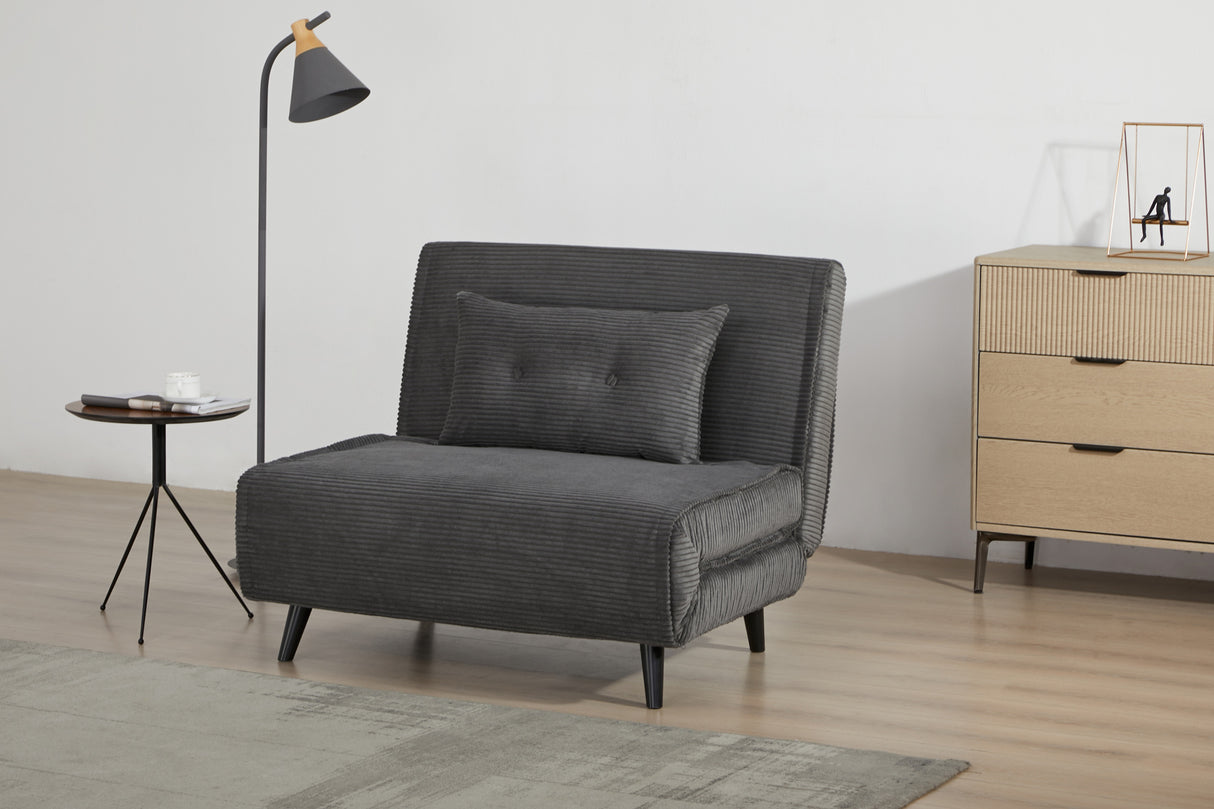 Schlafsessel SMART MULTIFUNCTION 100cm Cord grau