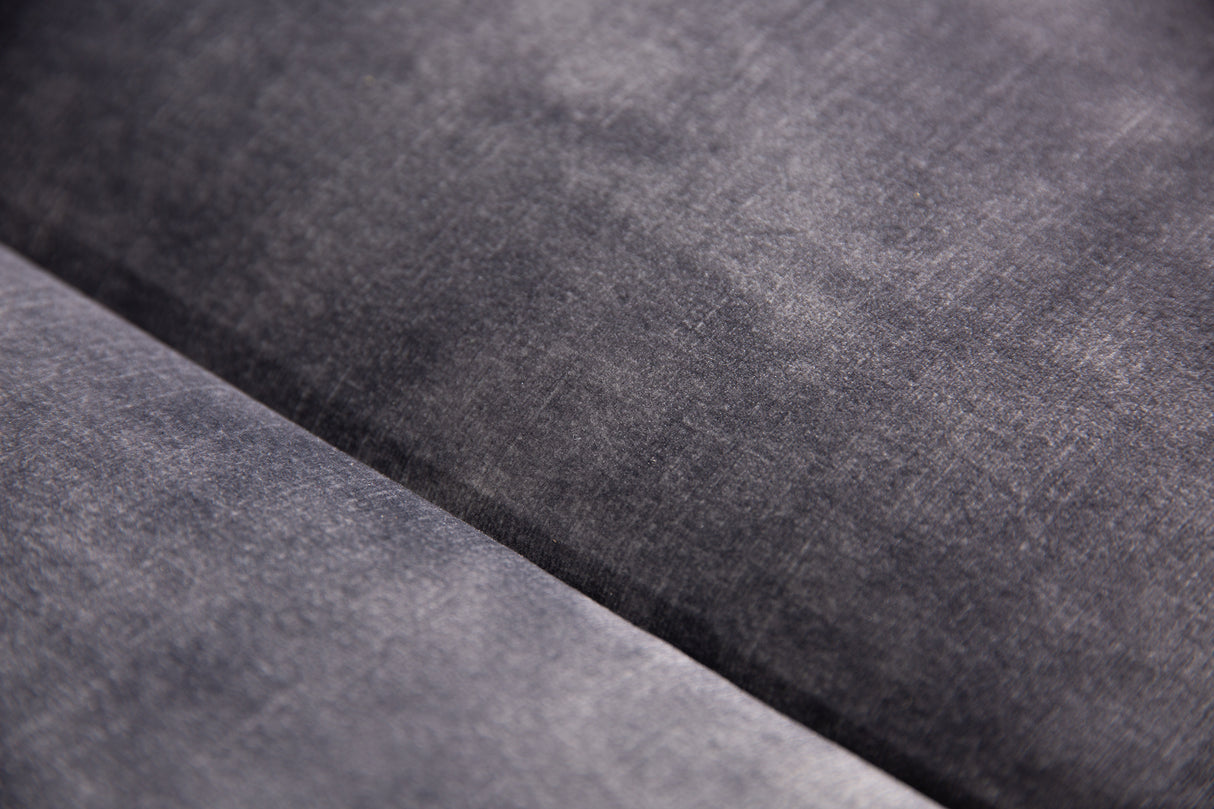 Sofa MODERN BAROCK 240cm 3-seater velvet dark grey Chesterfield look