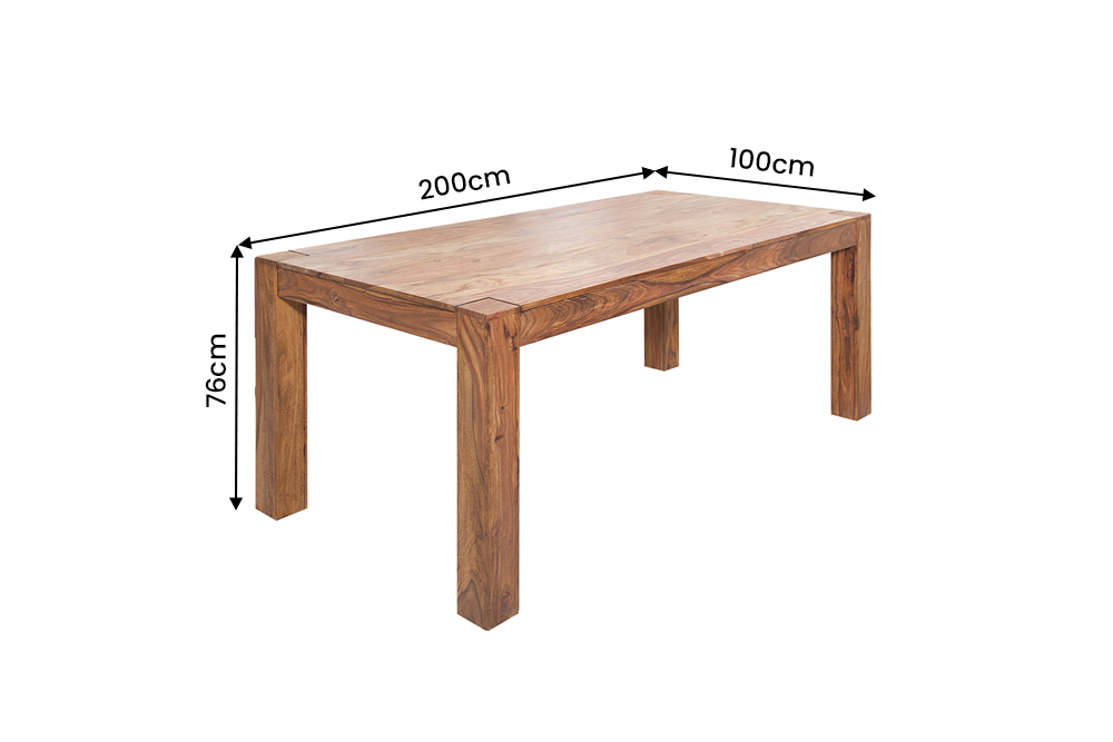 Esstisch MAKASSAR 200cm Sheesham-Holz