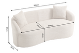 Sofa ELEMENTAL 180cm 2-seater bouclé champagne beige