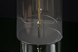 Tischleuchte CLASSICO 50cm Lampenschirm weiß golden Glas transparent gold