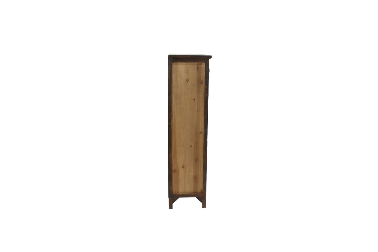 Bar cabinet ATELIER 120cm pine wood vintage brown
