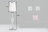 Floor lamp LUCIE 160cm white silver nylon shade baroque style white