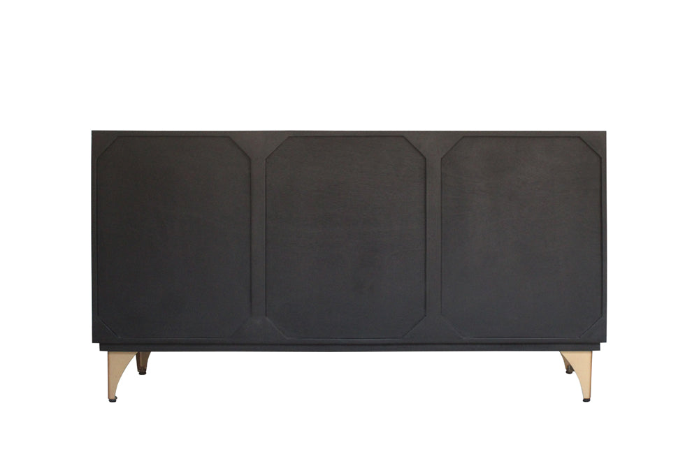 Sideboard GOLDEN SUNSET 140cm 3D mango wood black