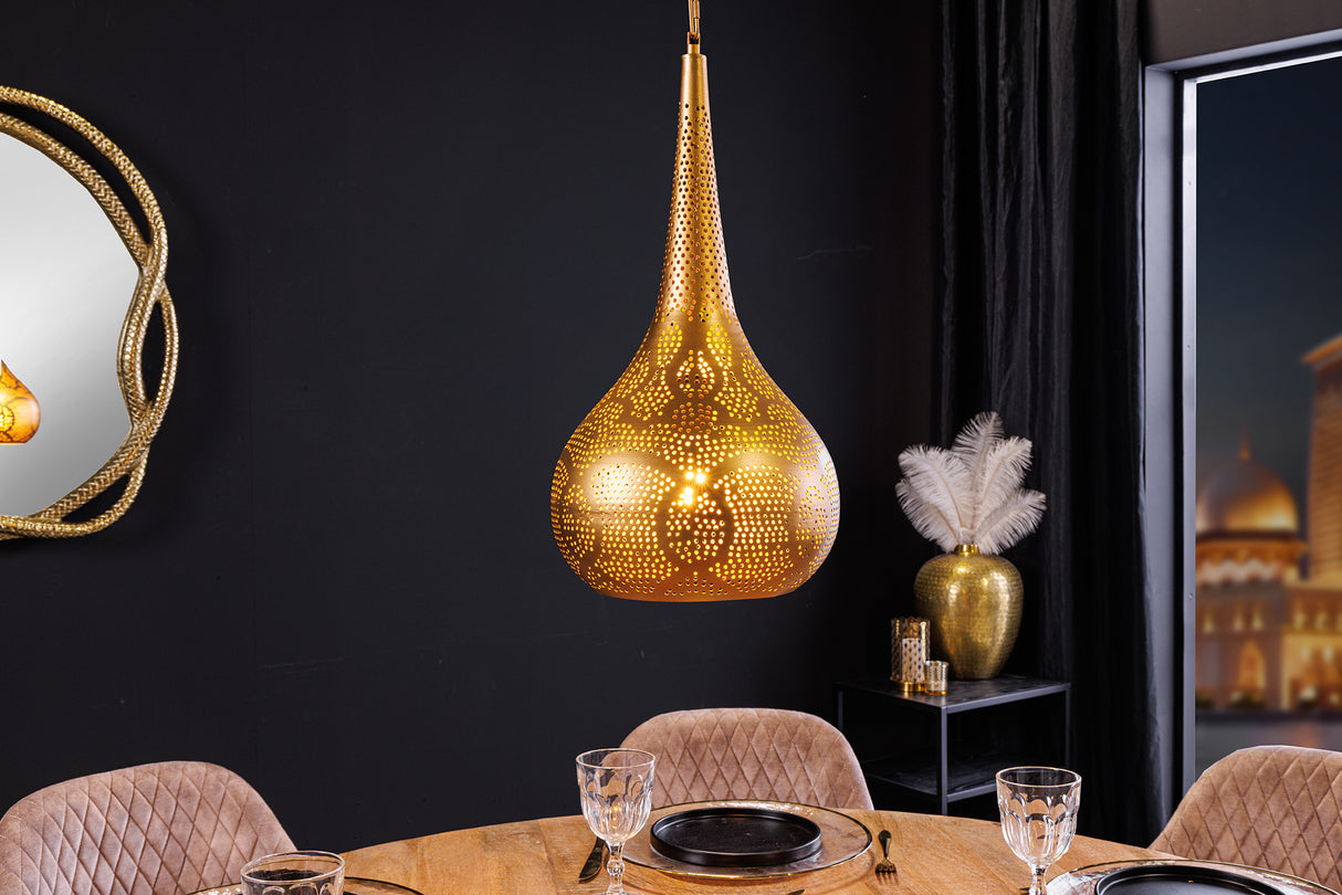 Pendant lamp ORIENT LIVING 50cm iron w/ gold decor