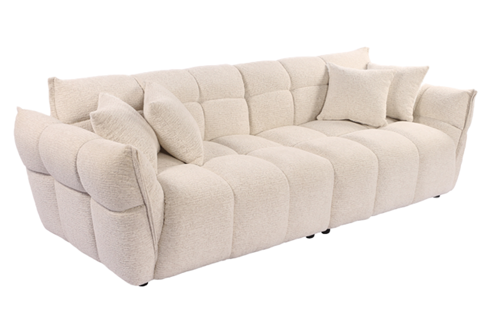 Sofa CLOUD 260cm 3-seater XXL bouclé tweed beige