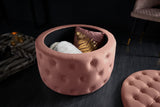 Stool MODERN BAROCK STORAGE 75cm dusky pink