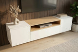 TV-Wand LOFT 160 cm hängend weiß natur