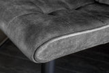 Barhocker MODENA 92-116cm 360° drehbar Samt anthrazit m/ schwarzem Metallgestell