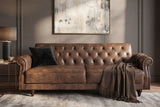 Sofa bed MAISON BELLE AFFAIRE 220cm microfibre antique brown
