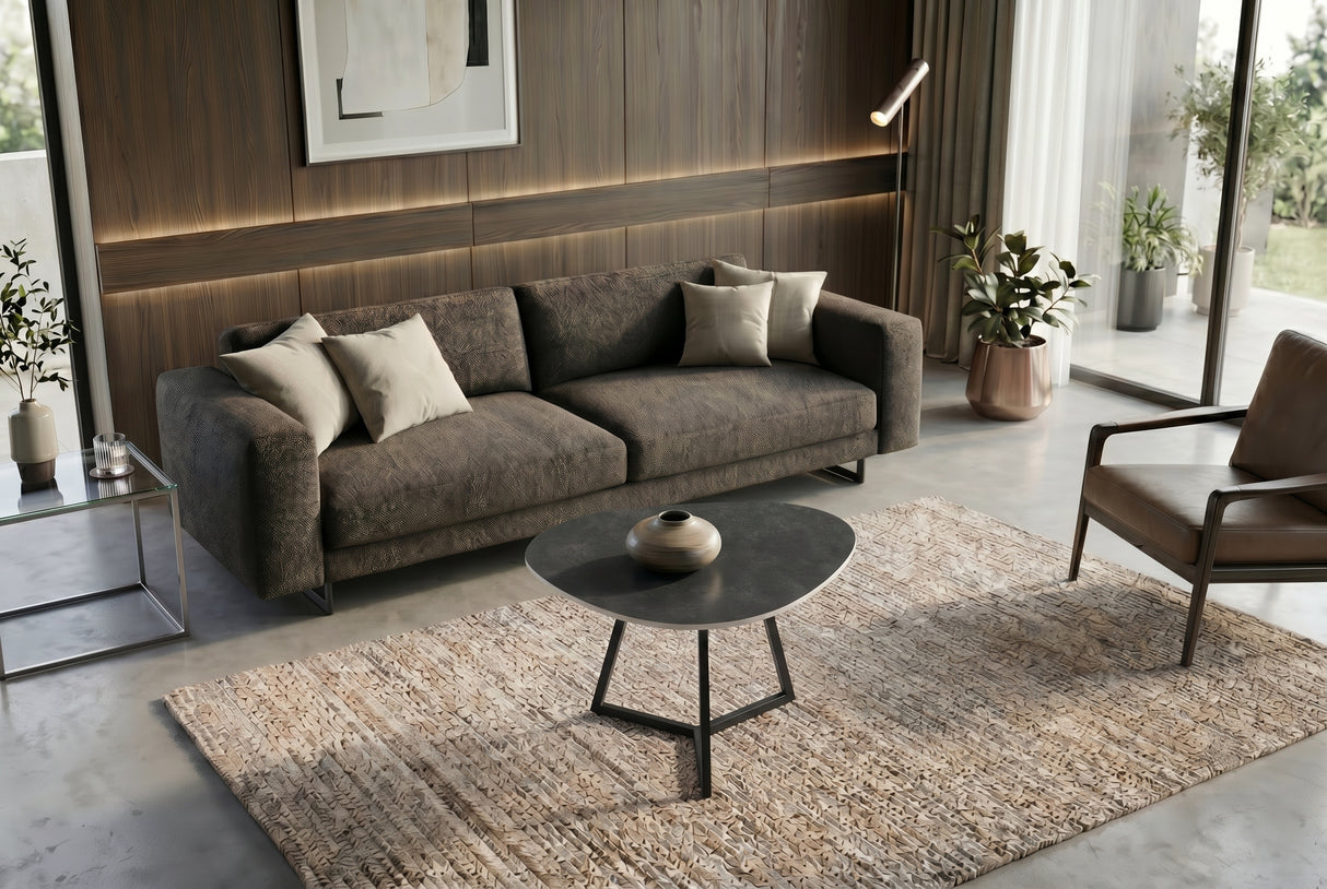 Coffee table MARVELOUS 70cm ceramic grey