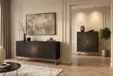 Sideboard ILLUSION 180cm 3D mango schwarz