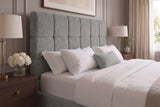 Bed PRESTIGE 180x200cm w/ storage space bouclé grey