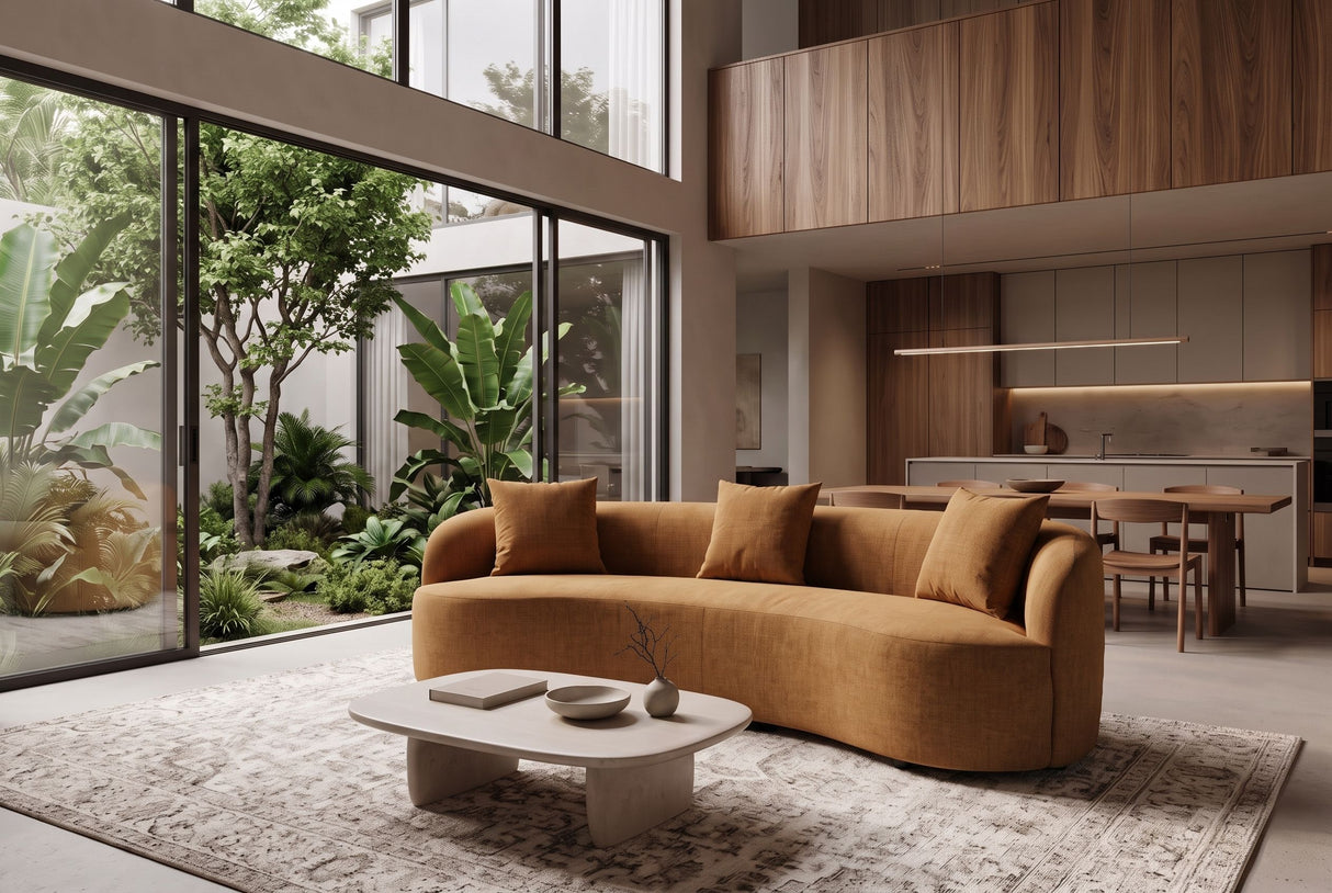 Sofa ATELIER 230 cm 3-Sitzer Senfgelb