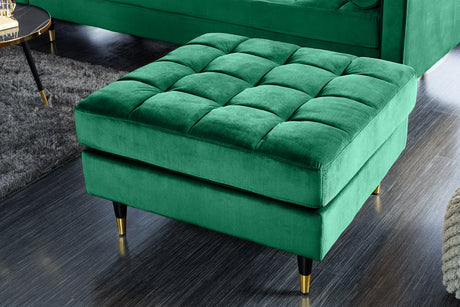 Stool COZY VELVET 80cm emerald green