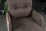 Barhocker BIG GEORGE mit Armlehnen Flachgewebe Samt taupe drehbar