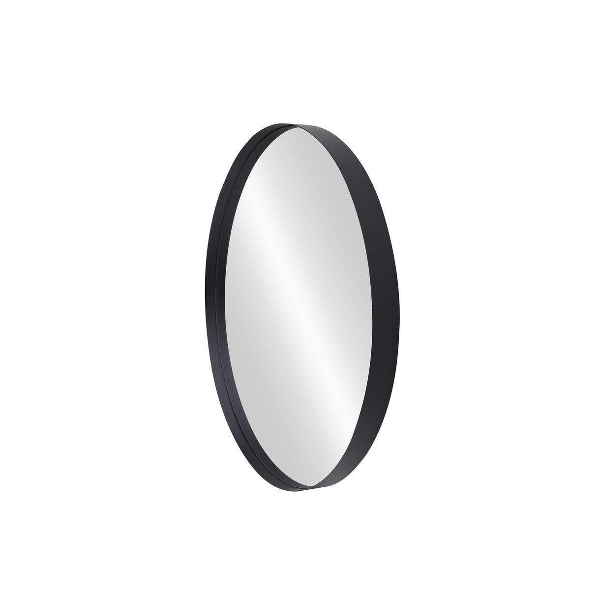 Wandspiegel PORTRAIT 60 cm rund Aluminium schwarz