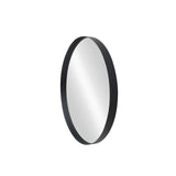 Wandspiegel PORTRAIT 60 cm rund Aluminium schwarz