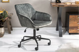 Office chair TURIN 47-56cm with armrests velvet green