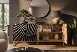 Sideboard SCORPION 180cm 3D mango schwarz