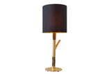 Tischleuchte JEWELRY 75cm Gestell Naturgold Lampenschirm schwarz