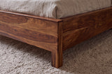 Bed MAKASSAR 180x200cm tree trunk sheesham wood brown
