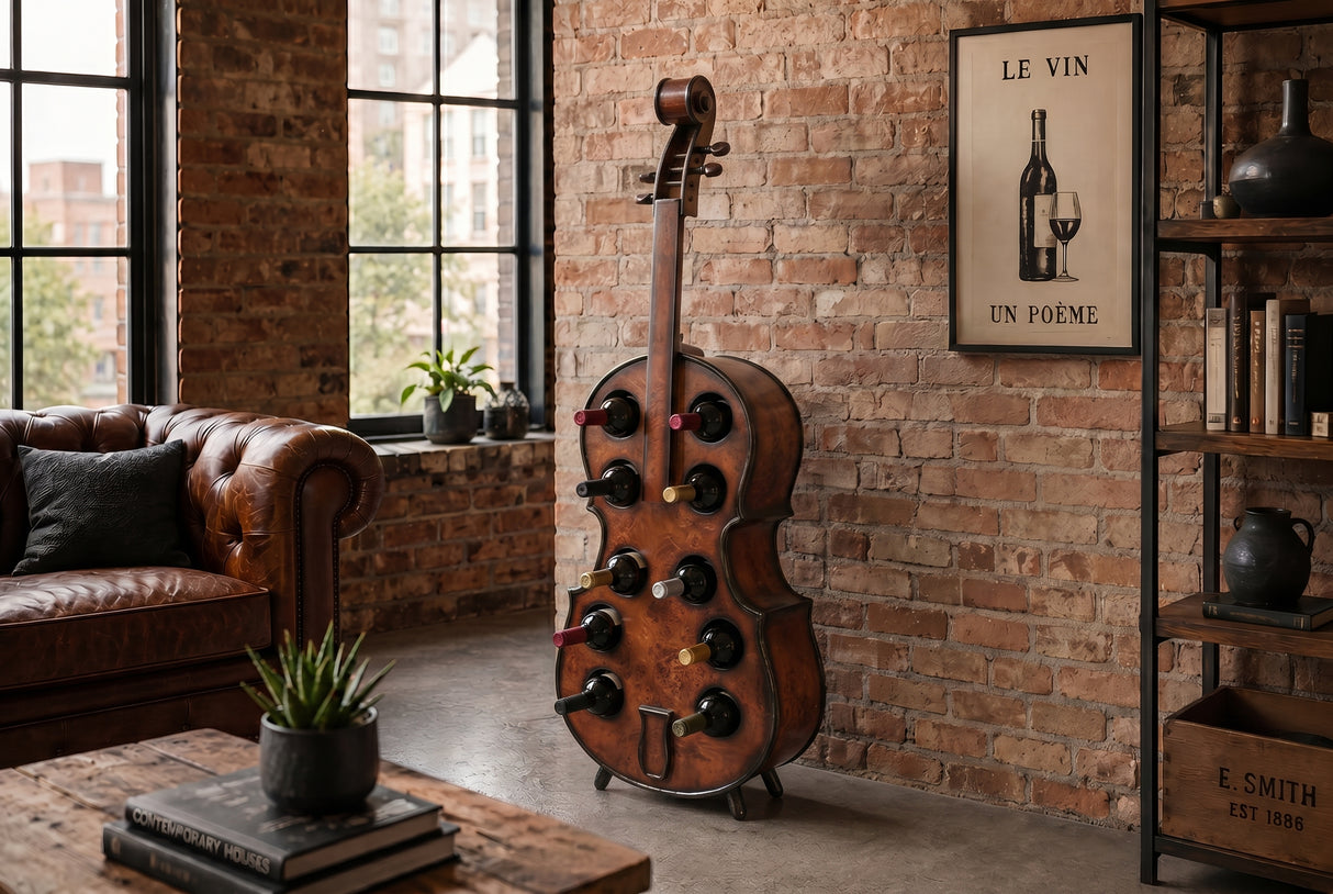 Weinregal CELLO 135cm für 10 Flaschen Kiefernholz