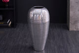 Vase ORIENTAL 50cm mit Hammerschlageffekt silber