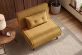 Sleeping chair SMART MULTIFUNCTION 100cm velvet mustard yellow