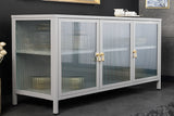 Display cabinet AMSTERDAM 105cm ribbed glass greige