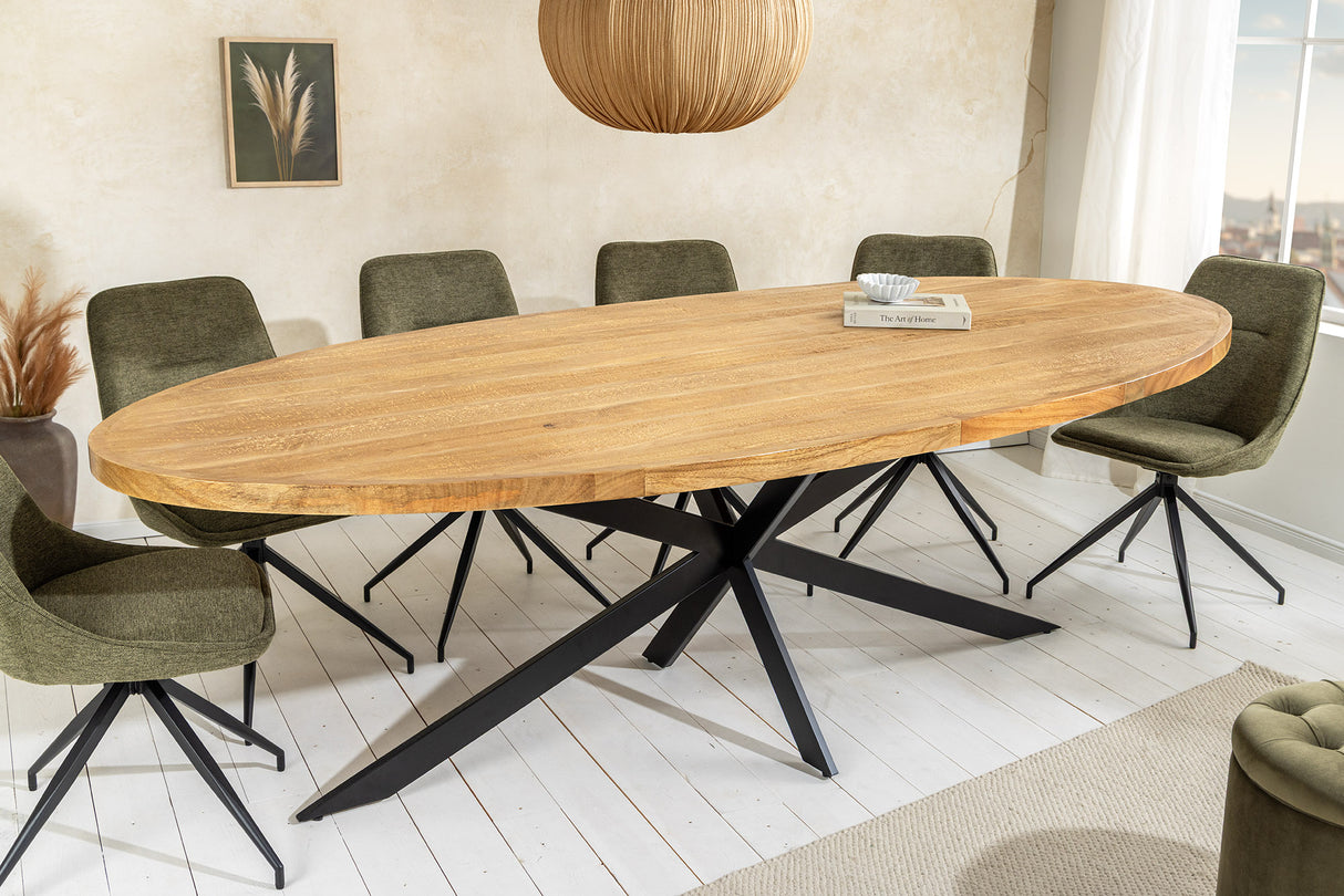 Dining table GALAXIE 240cm oval mango wood natural brown