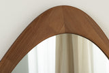 Wandspiegel ORGANIC 65 cm Massivholz Walnussoptik