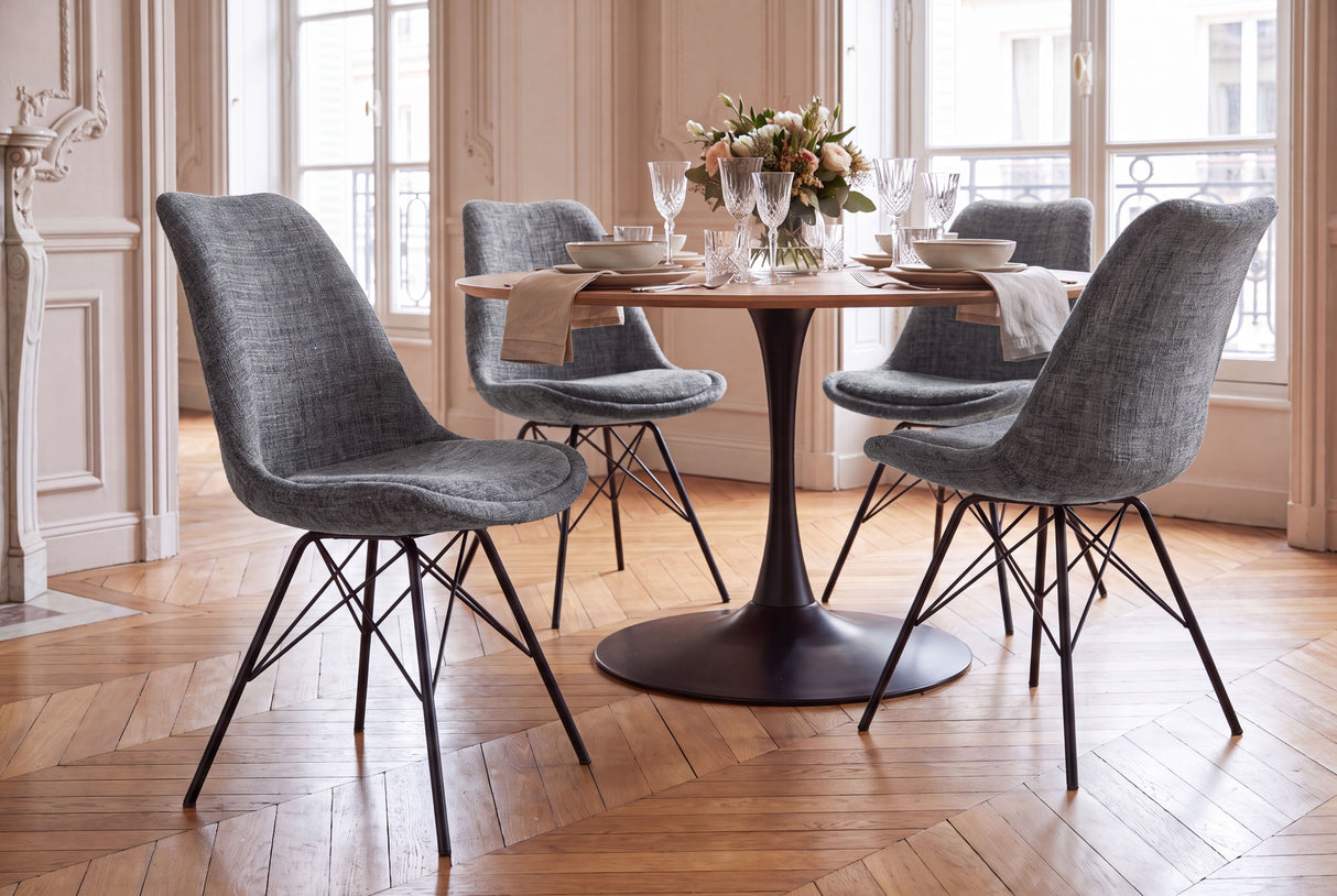 Chair SCANDINAVIA MEISTERSTÜCK  textured fabric grey