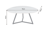 Coffee table MARVELOUS 70cm ceramic white