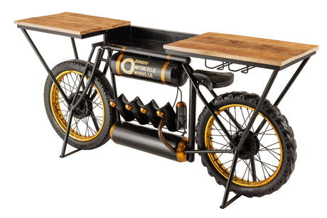 B-Console MOTORCYCLE 185cm mango wood black