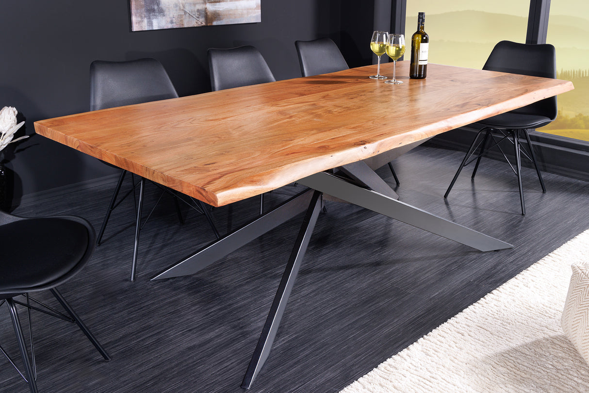 Dining table MAMMUT 200cm acacia wood 35mm honey finish