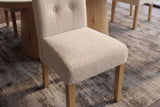 Chair CASA w/ neck roll bouclé tweed beige