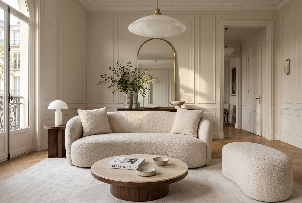 Sofa ELEMENTAL 180cm 2-seater bouclé champagne beige