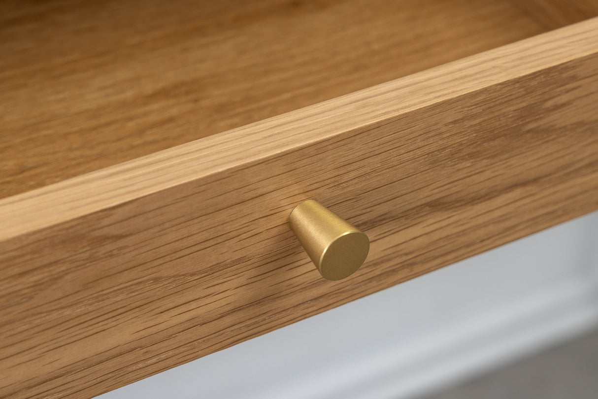 Office desk ATELIER 120cm natural oak wood look w/ black metal frame