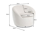 Sessel ALPINE 360° drehbar, Strukturstoff beige
