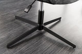 Armchair PAPILLON 83-90cm rotatable 360° flat woven fabric anthracite