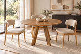 Esstisch ART WOOD Ø 120cm rund Mangoholz braun honigfarbenes Finish