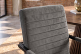 Cantilever chair LOFT w/ armrests cord grey metal frame black