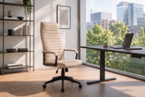 Bürostuhl LAZIO 49-59cm mit Wippfunktion Samt Velours Beige