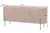 Sideboard ADLON 180cm 3D Mangoholz braun mit schwarzen Metallbeinen