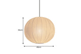 Pendelleuchte ORGANIC 35cm Natur Stoffschirm Gold im Boho Style