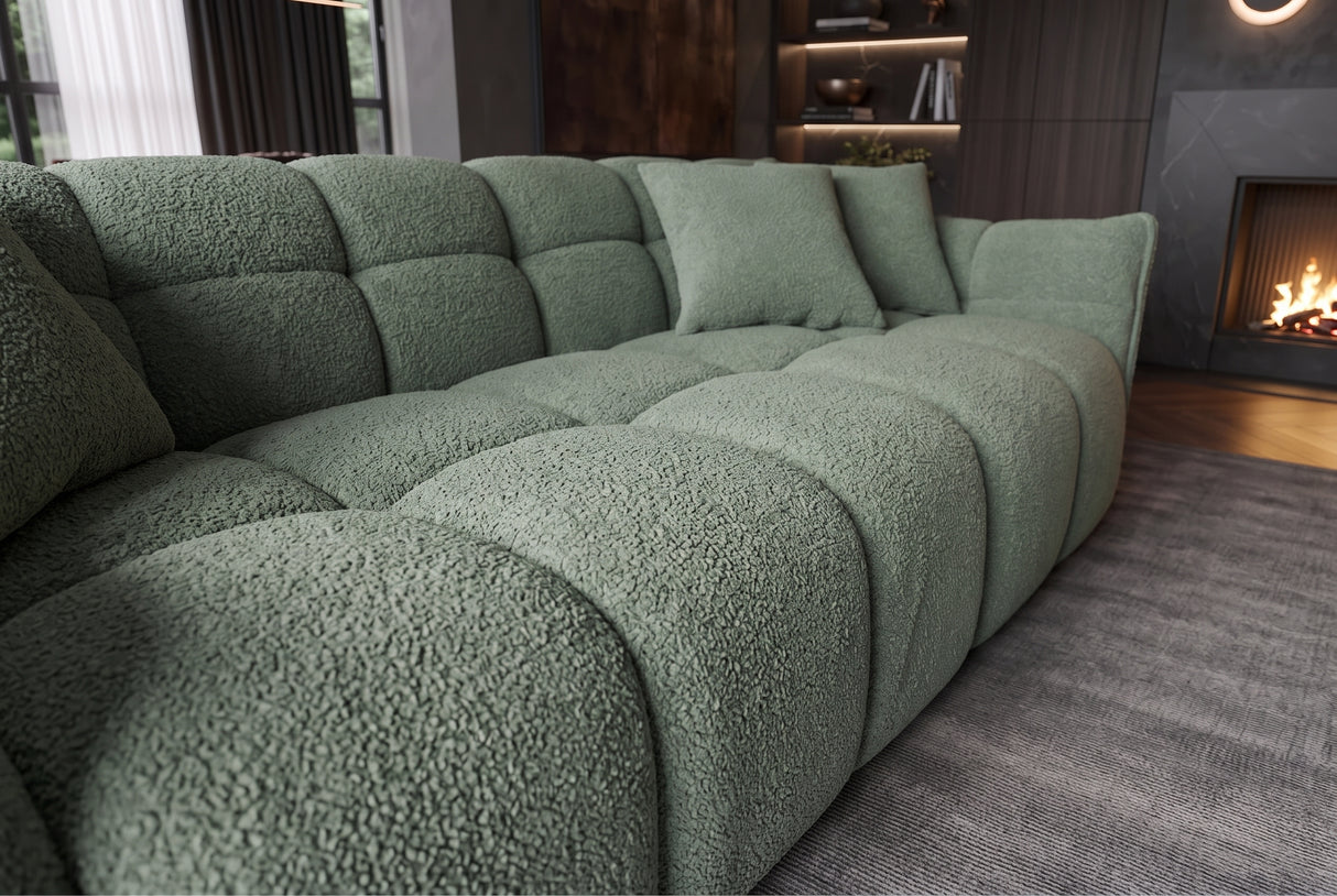 Sofa CLOUD 260cm 3-seater XXL bouclé sage
