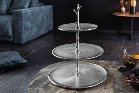 Etagere ABSTRACT 50cm 3 Tabletts silber