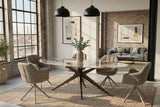 Dining table PANDORA 220cm oval ceramic bronze